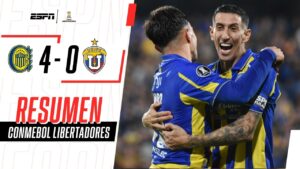Central se floreó de la mano de Di María y avanzó en la libertadores | R.Central 4-0 UCV | Resumen