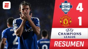 EL SHOW de NICO PAZ ante MANCHESTER UNITED. GOLAZOS y DOBLETE en triunfo de COMO | Champions League